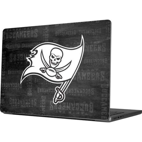 NFL Tampa Bay Buccaneers Black & White Apple MacBook Pro 14-inch Skin