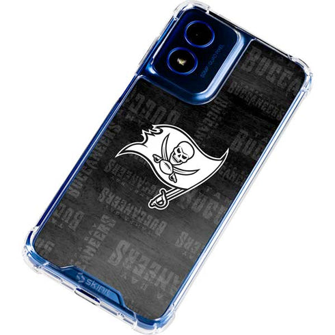 NFL Tampa Bay Buccaneers Black & White Moto G 5G (2024) Clear Case