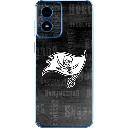 NFL Tampa Bay Buccaneers Black & White Moto G Play 4G (2024) Skin