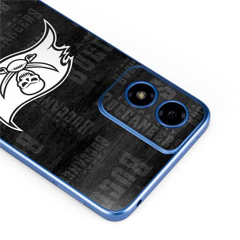 NFL Tampa Bay Buccaneers Black & White Moto G Play 4G (2024) Skin