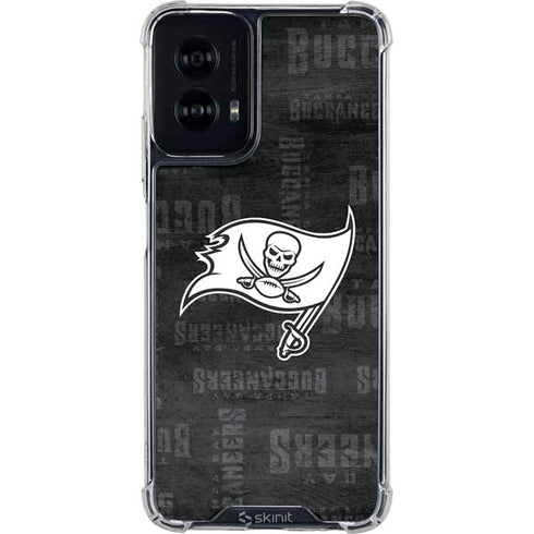 NFL Tampa Bay Buccaneers Black & White Moto G Power 5G (2024) Clear Case