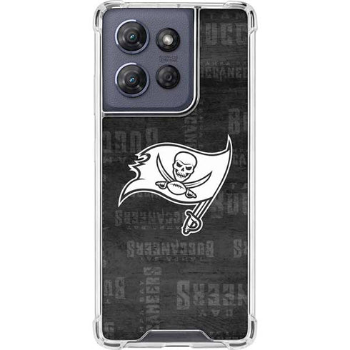 NFL Tampa Bay Buccaneers Black & White Moto G Power 5G (2025) Clear Case