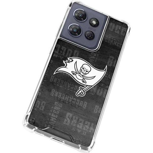 NFL Tampa Bay Buccaneers Black & White Moto G Stylus 5G (2025) Clear Case