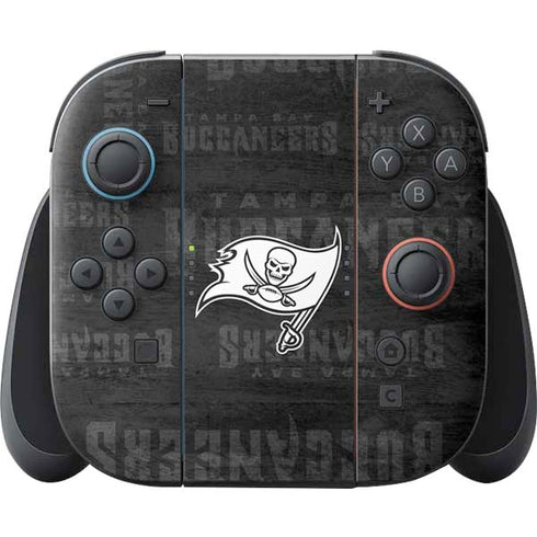 NFL Tampa Bay Buccaneers Black & White Nintendo Switch 2 (2025) Joy-Con Controller Skin
