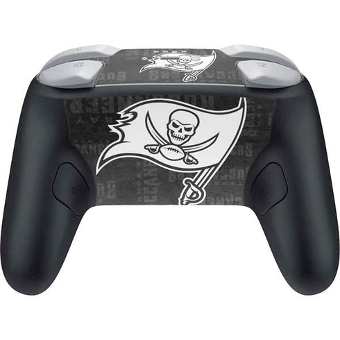 NFL Tampa Bay Buccaneers Black & White Nintendo Switch 2 (2025) Pro Controller Skin