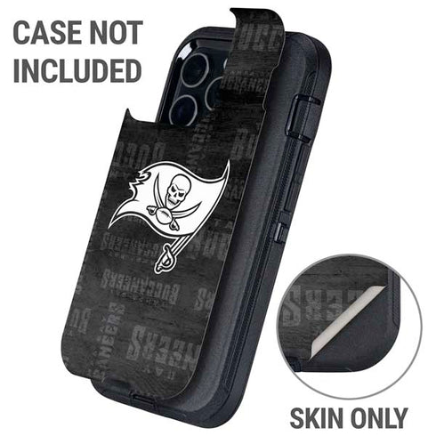 NFL Tampa Bay Buccaneers Black & White Otterbox Defender iPhone Skin