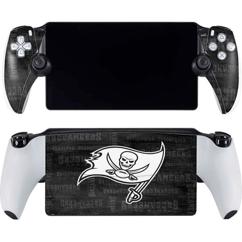 NFL Tampa Bay Buccaneers Black & White PlayStation Portal Remote Player Skin