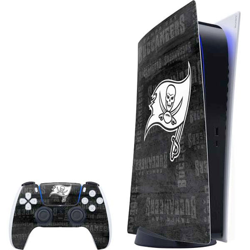 NFL Tampa Bay Buccaneers Black & White PlayStation PS5 Skins