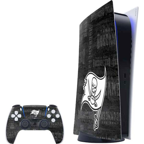 NFL Tampa Bay Buccaneers Black & White PlayStation PS5 Skins