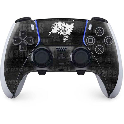 NFL Tampa Bay Buccaneers Black & White PS5 DualSense Edge Pro Controller Skin