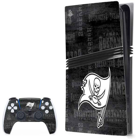NFL Tampa Bay Buccaneers Black & White PlayStation PS5 Skins