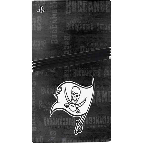 NFL Tampa Bay Buccaneers Black & White PS5 Pro Console Skin
