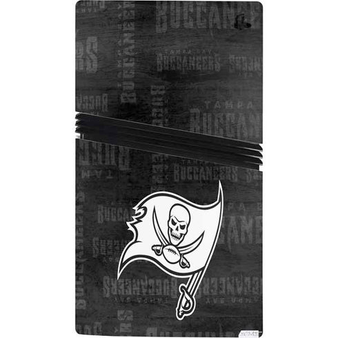 NFL Tampa Bay Buccaneers Black & White PS5 Pro Console Skin