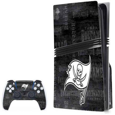 NFL Tampa Bay Buccaneers Black & White PlayStation PS5 Skins