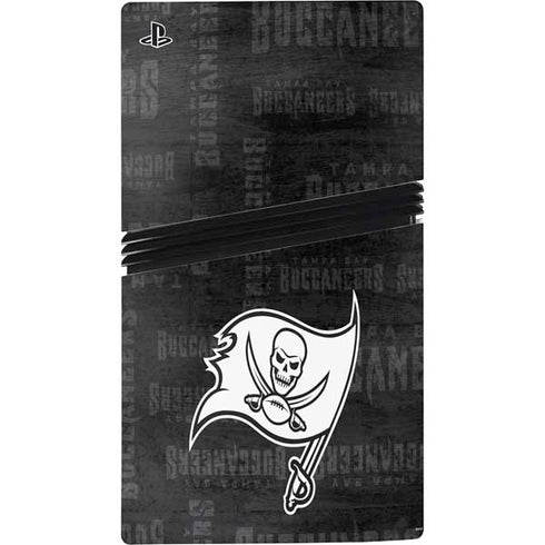 NFL Tampa Bay Buccaneers Black & White PS5 Pro Disk Bundle Skin