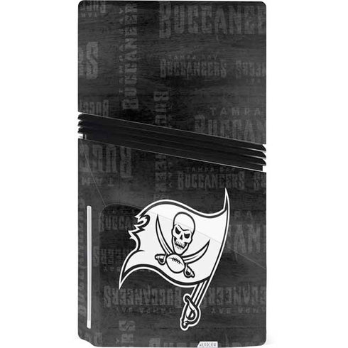 NFL Tampa Bay Buccaneers Black & White PS5 Pro Disk Console Skin