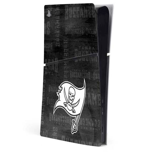 NFL Tampa Bay Buccaneers Black & White PS5 Slim Digital Edition Console Skin
