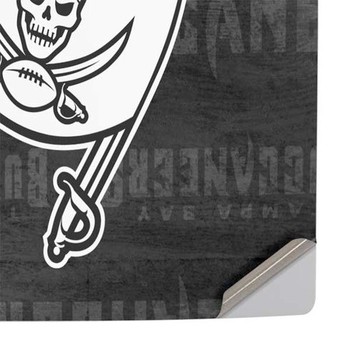 NFL Tampa Bay Buccaneers Black & White PS5 Slim Digital Edition Console Skin