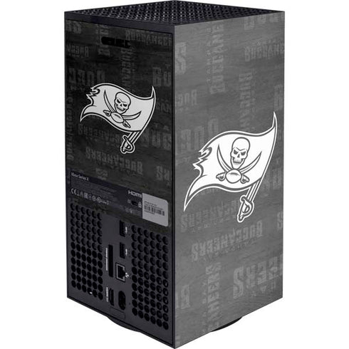 NFL Tampa Bay Buccaneers Black & White XBox Series X Digital Edition Console Skin