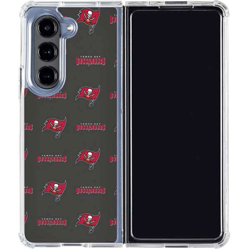 NFL Tampa Bay Buccaneers Blitz Series Galaxy Z Fold5 5G Clear Case