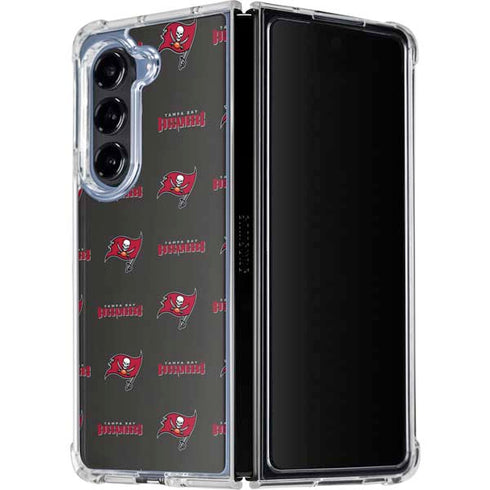 NFL Tampa Bay Buccaneers Blitz Series Galaxy Z Fold5 5G Clear Case