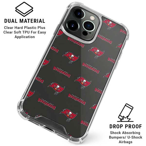 NFL Tampa Bay Buccaneers Blitz Series iPhone 16 Pro Max Clear Case