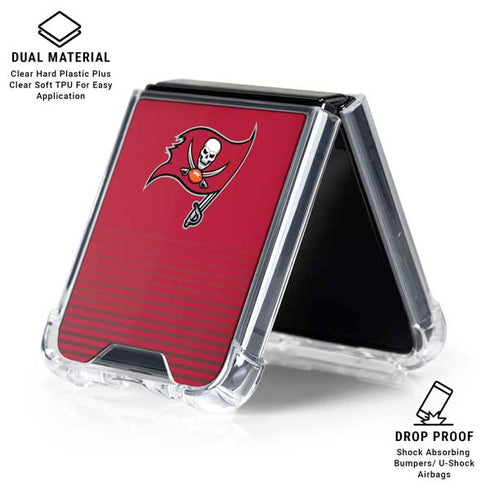 NFL Tampa Bay Buccaneers Breakaway Galaxy Z Flip6 Clear Case