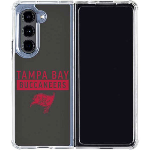 NFL Tampa Bay Buccaneers Brown Performance Series Galaxy Z Fold5 5G Clear Case