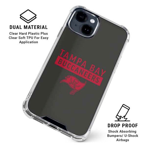 NFL Tampa Bay Buccaneers Brown Performance Series iPhone 15 Clear Case
