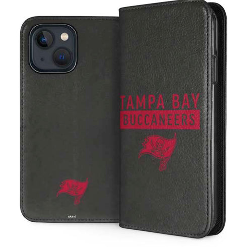 NFL Tampa Bay Buccaneers Brown Performance Series iPhone 15 Plus Folio Case