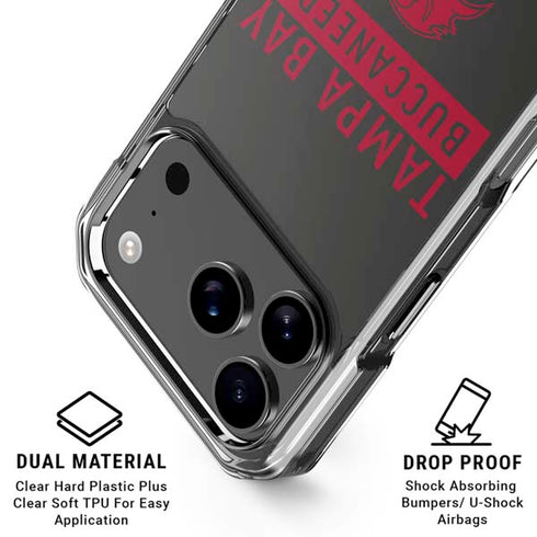NFL Tampa Bay Buccaneers Brown Performance Series iPhone 18 Pro Clear Case