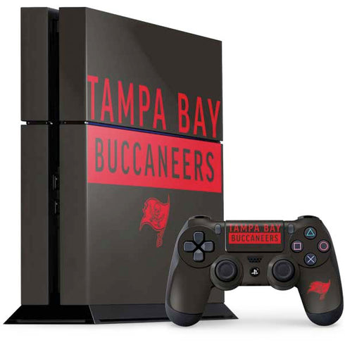 NFL Tampa Bay Buccaneers Brown Performance Series PS4 Console and Controller Bundle Skin