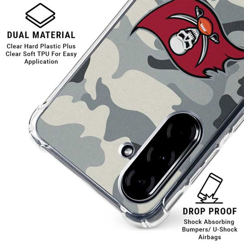 NFL Tampa Bay Buccaneers Camo Galaxy A36 5G Clear Case