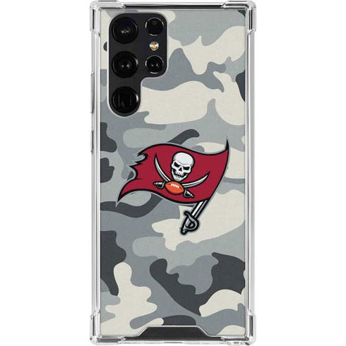 NFL Tampa Bay Buccaneers Camo Galaxy S23 Ultra Clear Case