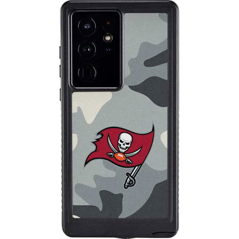 NFL Tampa Bay Buccaneers Camo Galaxy S24 Ultra Waterproof Case