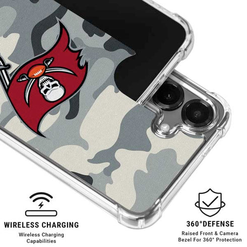 NFL Tampa Bay Buccaneers Camo Galaxy S26 Clear Case