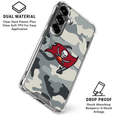 NFL Tampa Bay Buccaneers Camo Galaxy S26 Plus Clear Case