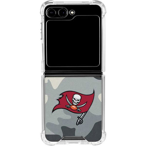 NFL Tampa Bay Buccaneers Camo Galaxy Z Flip6 Clear Case