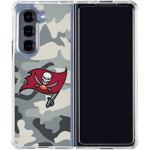 NFL Tampa Bay Buccaneers Camo Galaxy Z Fold5 5G Clear Case