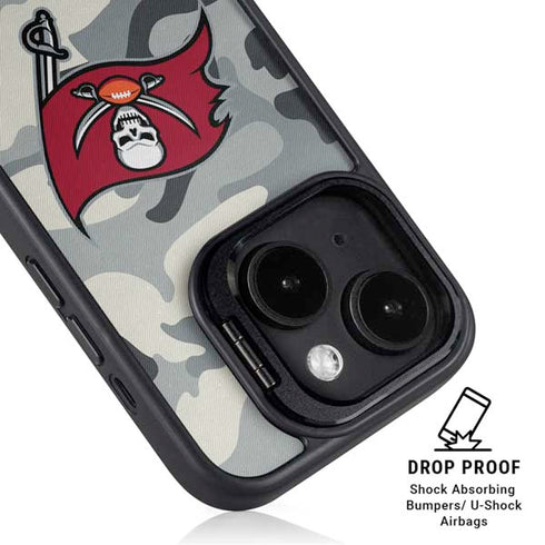 NFL Tampa Bay Buccaneers Camo iPhone 14 Plus Kickstand Case