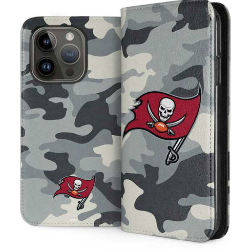 NFL Tampa Bay Buccaneers Camo iPhone 15 Pro Folio Case