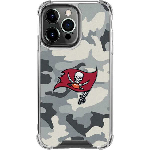 NFL Tampa Bay Buccaneers Camo iPhone 16 Pro Clear Case