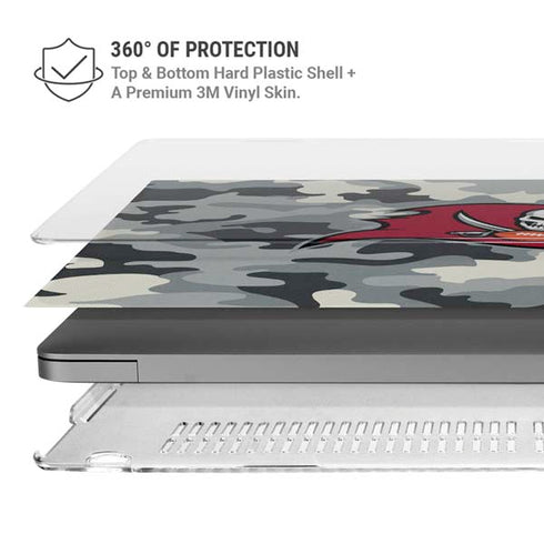 NFL Tampa Bay Buccaneers Camo MacBook Pro 14in (2021-24) Case plus Skin