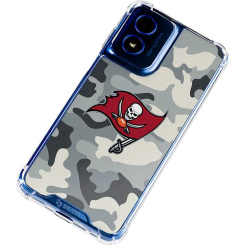 NFL Tampa Bay Buccaneers Camo Moto G 5G (2024) Clear Case