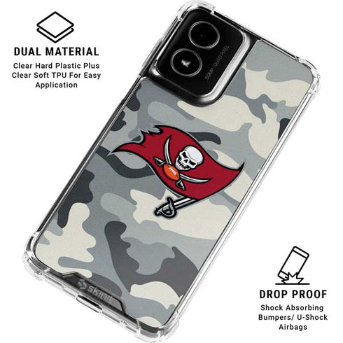 NFL Tampa Bay Buccaneers Camo Moto G Power 5G (2024) Clear Case
