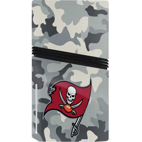 NFL Tampa Bay Buccaneers Camo PS5 Pro Disk Console Skin