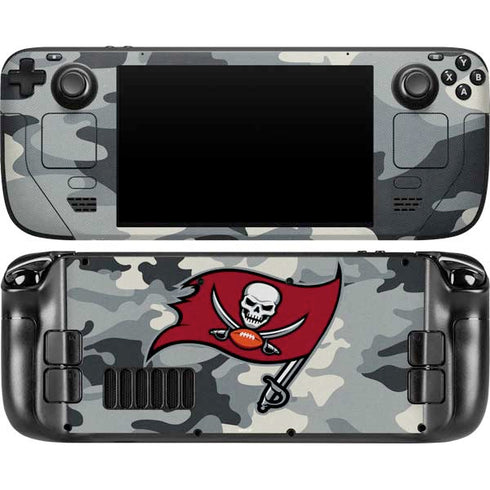 NFL Tampa Bay Buccaneers Camo Steam Deck Handheld Gaming Computer OLED Skin