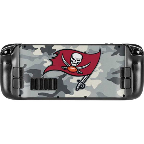 NFL Tampa Bay Buccaneers Camo Steam Deck Handheld Gaming Computer Skin