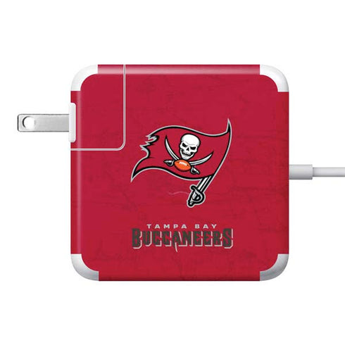 NFL Tampa Bay Buccaneers Distressed 85W Power Adapter (15 and 17 inch MacBook Pro Charger) Skin