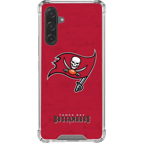 NFL Tampa Bay Buccaneers Distressed Galaxy A17 Clear Case